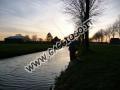 Classico canale olandese nei pressi di Wervershoof dove è possibile pescare lucci in Olanda