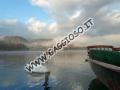 Suggestivo paesaggio del lago di Bled in Slovenia a pesca di Trote